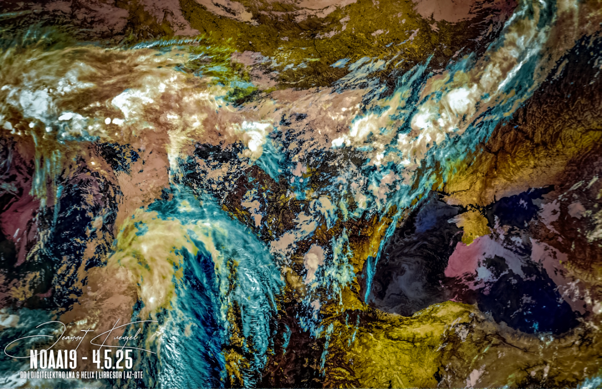 5.25 Noaa19 avhrr 3 AVHRR 3b45 IR False Color